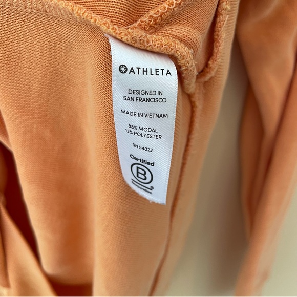 🔻LAST CHANCE🔻ATHLETA High Serenity Criss Cross Sweater in Peach ST Tall Sizing - Picture 7 of 7